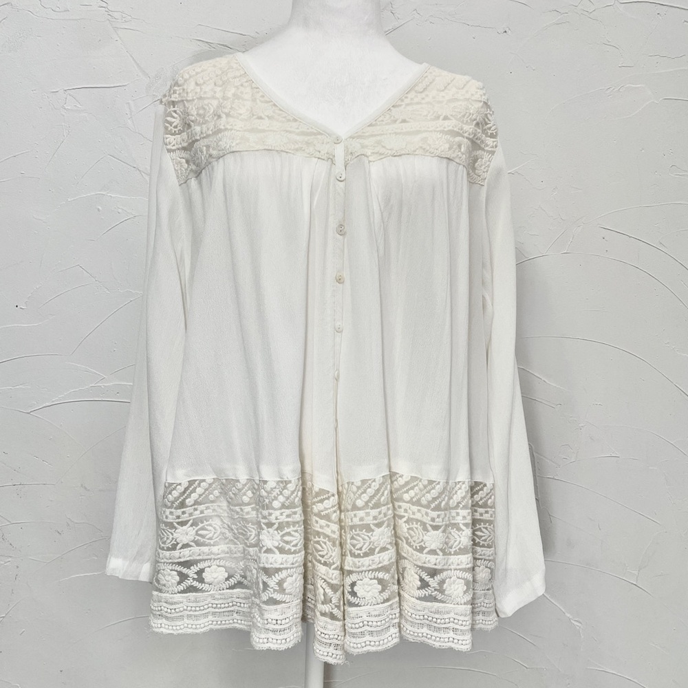 Karen Kane Lace Inset Top